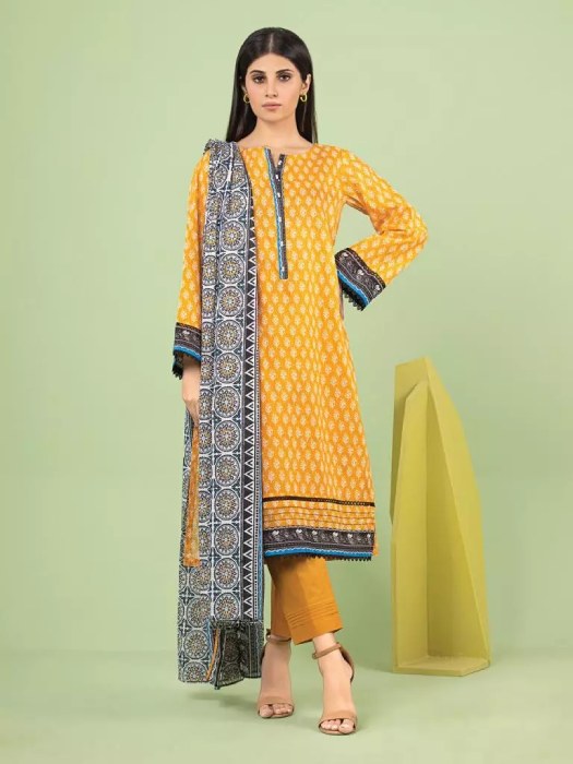 Unstitched Mustard Printed Lawn 3 Piece 239357